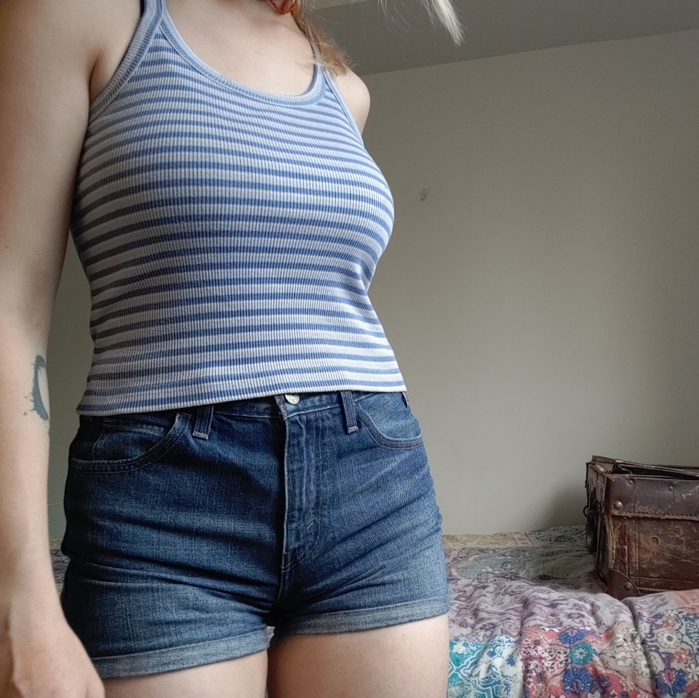 90's blue tank